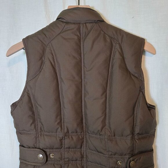 Eddie Bauer down vest womens Small brown Fully zipped quilted goose - Picture 6 of 7